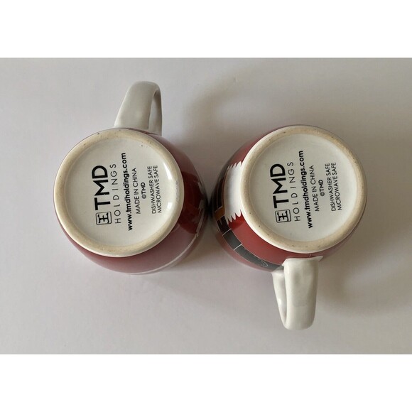 Mr. and Mrs. Claus Coffee Mugs TMD Holdings Dishwasher/Microwave Safe - Picture 5 of 7